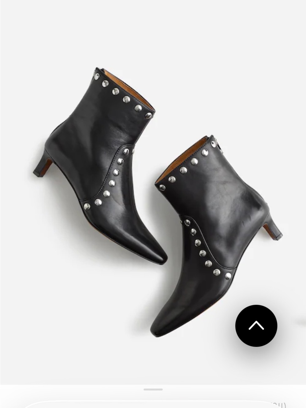Madewell The Dimes Black Studded Leather Ankle Boots Size 6